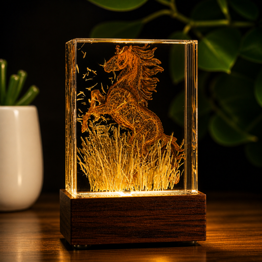 GoldenRiseᵀᴹ Western Horse Resin Lamp